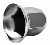 Lug Nut Covers 33 mm Push-On Standard Chrome Steel 2" Tall #10037 Set of 5