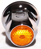 Lug Nut Covers 33mm Push-On Amber Reflector Chrome 2" Tall #10038 Set of 20