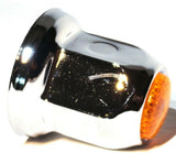 Lug Nut Covers 33mm Push-On Amber Reflector Chrome 2" Tall #10038 Set of 40