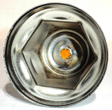 Lug Nut Covers 33mm Push-On Amber Reflector Chrome 2" Tall #10038 Set of 5