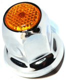 Lug Nut Covers 33mm Push-On Amber Reflector Chrome 2" Tall #10038 Set of 5