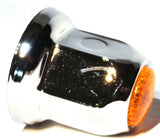 Lug Nut Covers 33mm Push-On Amber Reflector Chrome 2" Tall #10038 Set of 5
