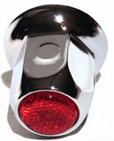 Lug Nut Covers 33 mm Push-On Red Reflector Chrome 2" Tall UP#10039 Set of 20