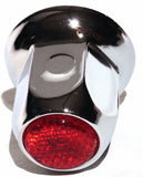 Lug Nut Covers 33 mm Push-On Red Reflector Chrome 2" Tall UP#10039 Set of 20