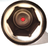 Lug Nut Covers 33 mm Push-On Red Reflector Chrome 2" Tall UP#10039 Set of 5