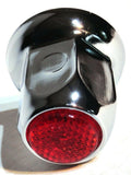Lug Nut Covers 33 mm Push-On Red Reflector Chrome 2" Tall UP#10039 Set of 5