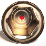 Lug Nut Covers 33 mm Push-On Red Reflector Chrome 2" Tall UP#10039 Set of 5