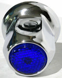 Lug Nut Covers 33mm Push-On Blue Reflector Chrome 2" Tall UP#10041 Set of 40