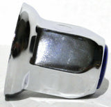 Lug Nut Covers 33mm Push-On Blue Reflector Chrome 2" Tall UP#10041 Set of 40