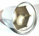 Lug Nut Covers 33mm Push-On Blue Reflector Chrome 2" Tall UP#10041 Set of 5