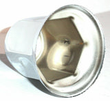 Lug Nut Covers 33mm Push-On Blue Reflector Chrome 2" Tall UP#10041 Set of 5