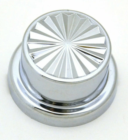 Nut Covers 7/8" & 15/16" Pin Wheel Chrome Plastic 7/8" Tall #10065 Set of 10
