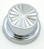 Nut Covers 7/8" & 15/16" Pin Wheel Chrome Plastic 7/8" Tall #10065 Set of 10