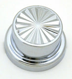 Nut Covers 7/8" & 15/16" Pin Wheel Chrome Plastic 7/8" Tall #10065 Set of 10
