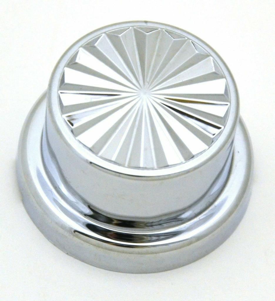 Nut Covers 7/8" & 15/16" Pin Wheel Chrome Plastic 7/8" Tall #10065 Set of 10
