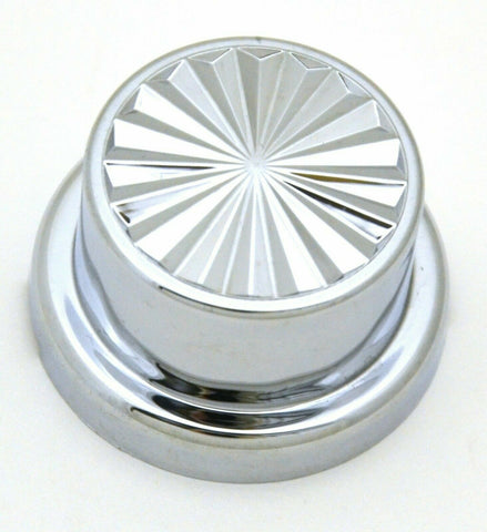 Nut Covers 7/8" & 15/16" Pin Wheel Chrome Plastic 7/8" Tall #10065 Set of 10