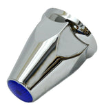 Lug Nut Covers 33mm Push-on Bullet Slotted Blue 2 3/4" #10073 Set of 20