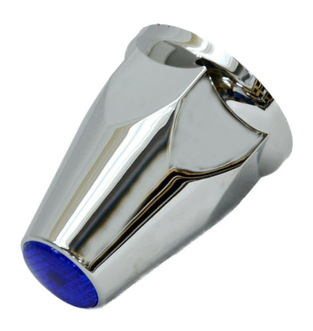 Lug Nut Covers 33mm Push-on Bullet Slotted Blue 2 3/4" #10073 Set of 20