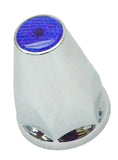 Lug Nut Covers 33mm Push-on Bullet Slotted Blue 2 3/4" #10073 Set of 20