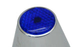 Lug Nut Covers 33mm Push-on Bullet Slotted Blue 2 3/4" #10073 Set of 20