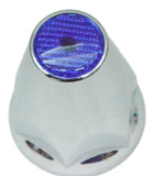Lug Nut Covers 33mm Push-on Bullet Slotted Blue 2 3/4" #10073 Set of 20