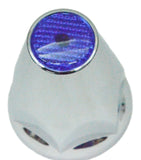 Lug Nut Covers 33mm Push-on Bullet Slotted Blue 2 3/4" #10073 Set of 20