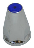 Lug Nut Covers 33mm Push-on Bullet Slotted Blue 2 3/4" #10073 Set of 20