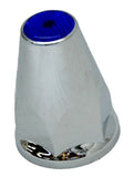Lug Nut Covers 33mm Push-on Bullet Slotted Blue 2 3/4" #10073 Set of 20