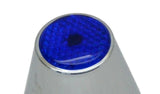 Lug Nut Covers 33mm Push-on Bullet Slotted Blue 2 3/4" #10073 Set of 5