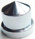 UP Nut Covers 7/16" Wrench Size Pointed Round Chrome Plastic 3/4" Tall Set of 10