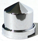 UP Nut Covers 7/16" Wrench Size Pointed Round Chrome Plastic 3/4" Tall Set of 10