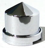 UP Nut Covers 7/16" Wrench Size Pointed Round Chrome Plastic 3/4" Tall Set of 10