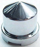 UP Nut Covers 7/16" Wrench Size Pointed Round Chrome Plastic 3/4" Tall Set of 10