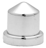 Nut Covers 1/2 Inch 13mm Wrench Size Pointed Chrome Plastic GG10082- 10 Pack