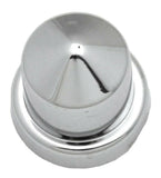 Nut Covers 1/2 Inch 13mm Wrench Size Pointed Chrome Plastic GG10082- 10 Pack