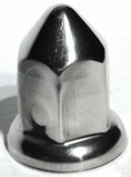 Lug Nut Covers 33 mm Round Pointed Stainless 2 3/8" Tall UP#10083 Set of 5
