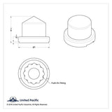 Nut Covers for 9/16” Wrench/Socket Pointed Plastic 7/8” Tall UP10086-10 Pack