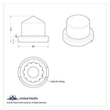 Nut Covers for 9/16” Wrench/Socket Pointed Plastic 7/8” Tall UP10086-10 Pack