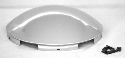 Front Hub Caps 5 Even Notches Dome Chrome Steel Wheel 7/16" Lip UP#10094 Pair
