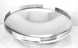 Front Hub Caps 5 Even Notches Dome Chrome Steel Wheel 7/16" Lip UP#10094 Pair