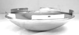 Front Hub Caps 5 Even Notches Dome Chrome Steel Wheel 7/16" Lip UP#10094 Pair