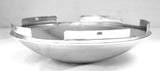 Front Hub Caps 5 Even Notches Dome Chrome Steel Wheel 7/16" Lip UP#10094 Pair