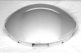 Front Hub Caps 5 Even Notches Dome Chrome Steel Wheel 7/16" Lip UP#10094 Pair
