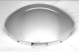 Front Hub Caps 5 Even Notches Dome Chrome Steel Wheel 7/16" Lip UP#10094 Pair