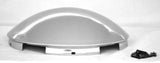 Front Hub Caps 5 Even Notches Dome Chrome Steel Wheel 7/16" Lip UP#10094 Pair