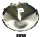 Front Hub Caps Universal Fit Steel Wheel Pointed Chrome 7/16" Lip UP#10099 Pair