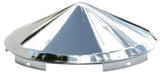 Front Hub Cap Universal Fit Cone Pointed Chrome 7/16" Lip UP#10099 Each