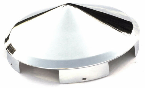 Universal Fit Front Hub Caps for Aluminum Wheel Cone Chrome 1" Lip  UP10100-Pair