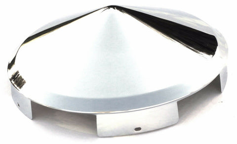 Universal Fit Front Hub Caps for Aluminum Wheel Cone Chrome 1" Lip  UP10100-Pair