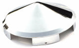 Universal Fit Front Hub Caps for Aluminum Wheel Cone Chrome 1" Lip  UP10100-Pair